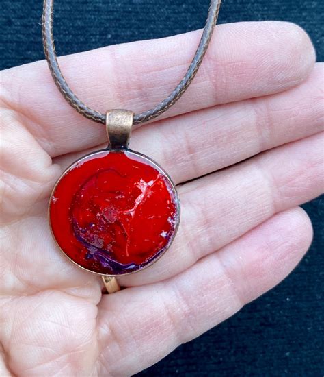 etsy red necklace|More.